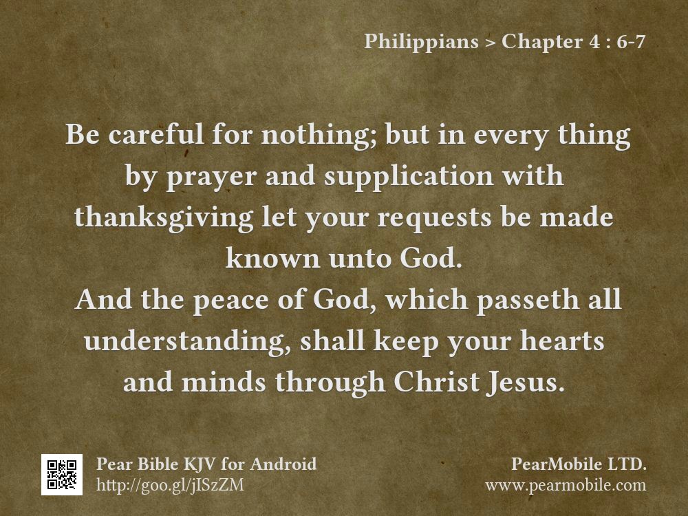 Philippians, Chapter 4:6-7